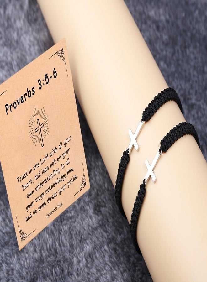 Korotho Bible Verse Religious Cross Bracelet for Men Women, Bible Gifts Inspirational Bracelet Christian Cross Faith Bracelets For Birthday Christmas Gifts for Son Nephew (Proverbs) - Image 5