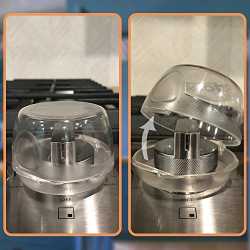 Jool Baby Clear Stove Knob Covers (5 Pack) Child Safety Guards, Durable Design - Baby Proof - Jool Baby - Image 3