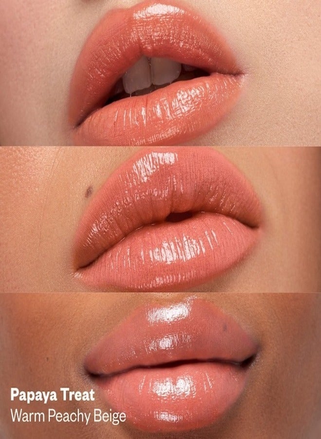Kosas Wet Stick Moisturizing Shiny Sheer Lipstick with Ceramides Papaya Treat - Warm Peachy Beige 3g - Image 3
