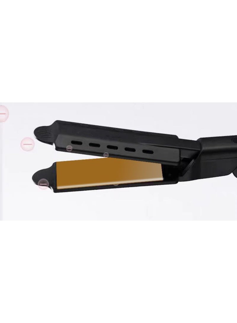 Ceramic Tourmaline Ionic Flat Iron Hair Straightener, 4 temperature settings 160°C-220°C, Black - Image 2
