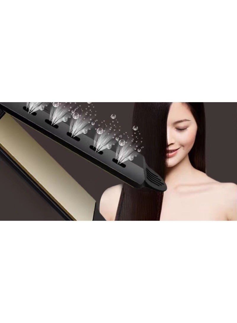 Ceramic Tourmaline Ionic Flat Iron Hair Straightener, 4 temperature settings 160°C-220°C, Black - Image 3