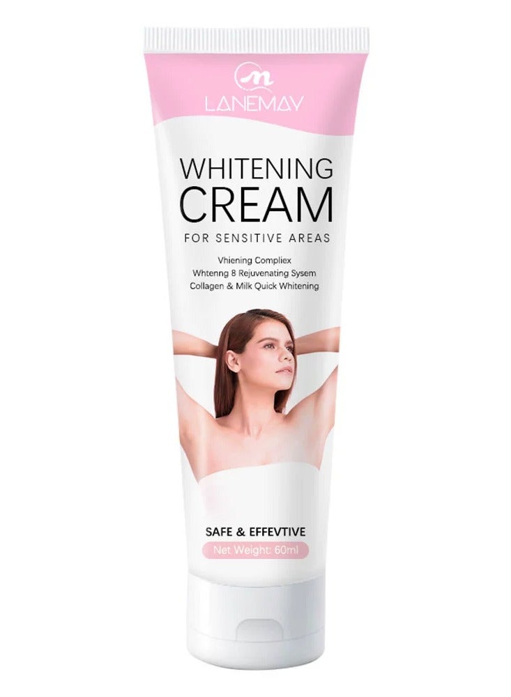 LANEMAY Underarm Whitening Cream – Intimate Area Brightening Moisturizing Cream Dark Spot Remover for Bikini Armpits Inner Thighs, Sensitive Skin Care - Image 1
