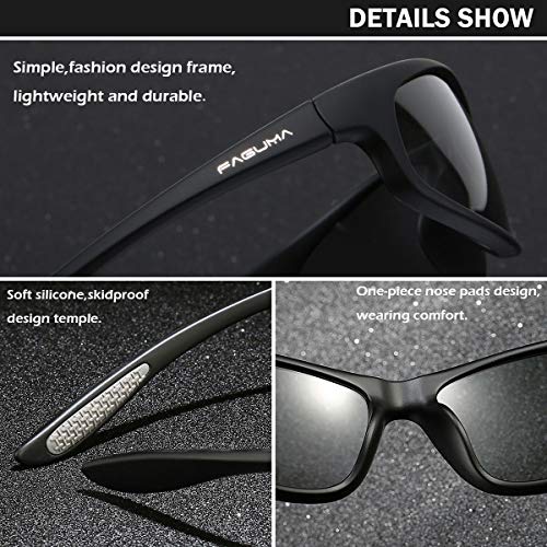 FAGUMA Polarized Sports Sunglasses For Men Cycling Driving Fishing UV400 Protection - Image 5