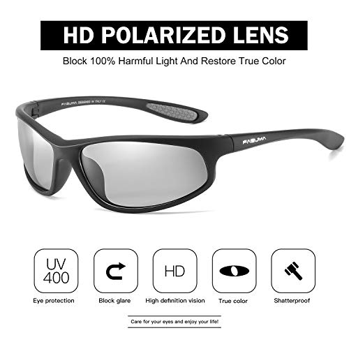 FAGUMA Polarized Sports Sunglasses For Men Cycling Driving Fishing UV400 Protection - Image 3