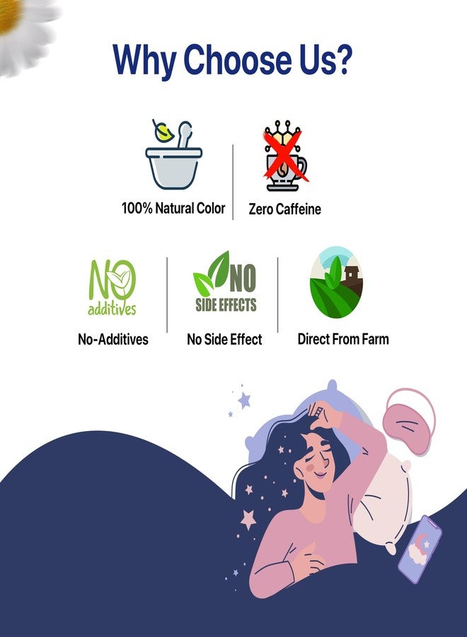 BLUE TEA - Sleep Time Tea - 30 Count - Plant Based Tea Bag | Perfect for Sleep Time | Helps with Insomnia, Snoring - Supports Deep Relaxation - Relieve Stress | Caffeine Free - Gluten Free | Chamomile - Image 3
