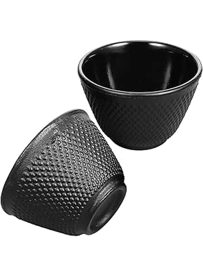 Cast Iron Tea Cup Set of 2 120ml Vintage Japanese Style Retro Mug for Home - Image 1