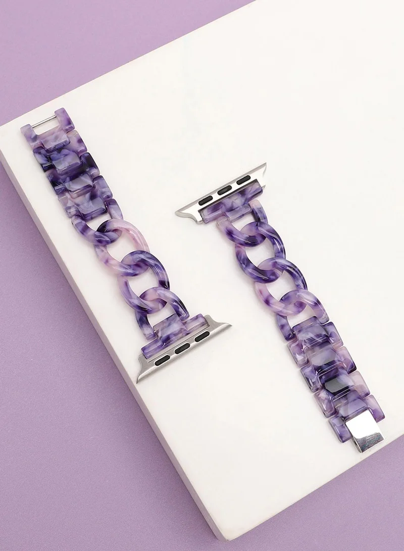 صوص هاوت سوار ساعة آبل أكريليك بنقوش للنساء ٤٢٤٤٤٥ ملم