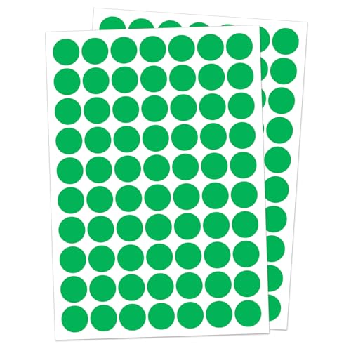 Ouzoustate 1" Green Dot Stickers 1050 PCS Round Circle Stickers Colored Coding Labels - Image 1