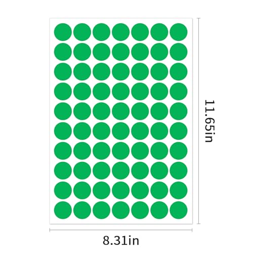 Ouzoustate 1" Green Dot Stickers 1050 PCS Round Circle Stickers Colored Coding Labels - Image 3