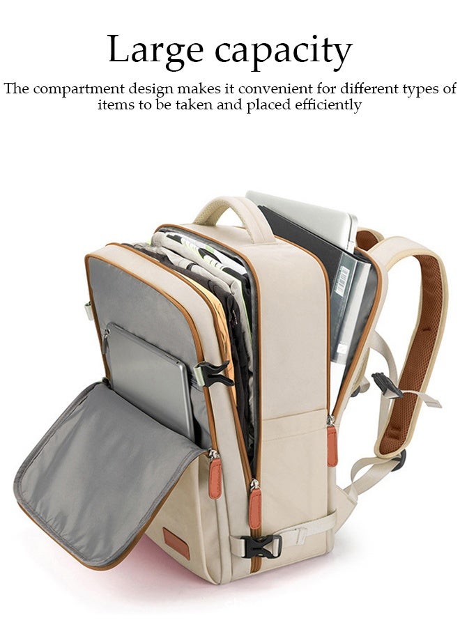 DUNISO Travel Backpack，Multi Functional Waterproof Laptop Backpack，17 Inch Computer Business Backpacks，with USB Charging Port and Adjustable Shoulder Strap，Multi Pocket Design，Unisex，Suitable for Travel, Work, and School Use,30*20*46cm  - Image 5