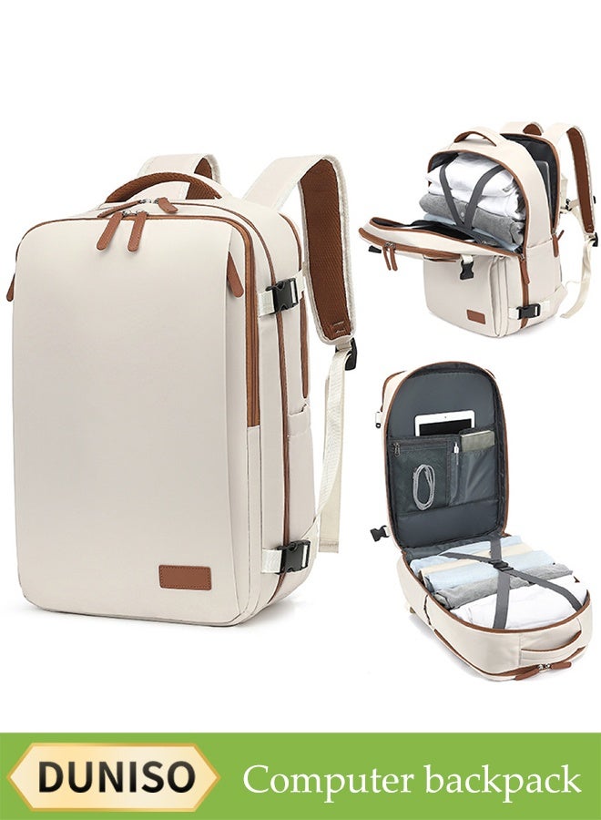 DUNISO Travel Backpack，Multi Functional Waterproof Laptop Backpack，17 Inch Computer Business Backpacks，with USB Charging Port and Adjustable Shoulder Strap，Multi Pocket Design，Unisex，Suitable for Travel, Work, and School Use,30*20*46cm  - Image 1