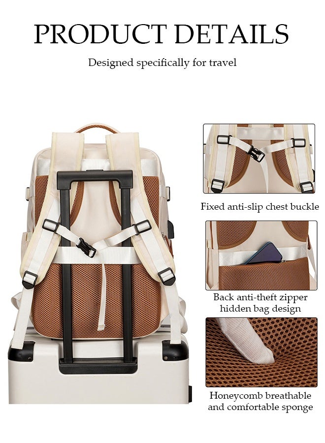 DUNISO Travel Backpack，Multi Functional Waterproof Laptop Backpack，17 Inch Computer Business Backpacks，with USB Charging Port and Adjustable Shoulder Strap，Multi Pocket Design，Unisex，Suitable for Travel, Work, and School Use,30*20*46cm  - Image 3