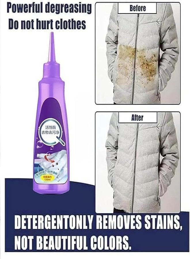 KD ZONE All Color Fabric Stain Remover, 120ml Powerful Stain Cleaner for Cotton, Linen, Denim, Polyester, Silk & More - Removes Tough Stains Like Coffee, Oil, Ink & Grease (Pack of 1) - Image 3