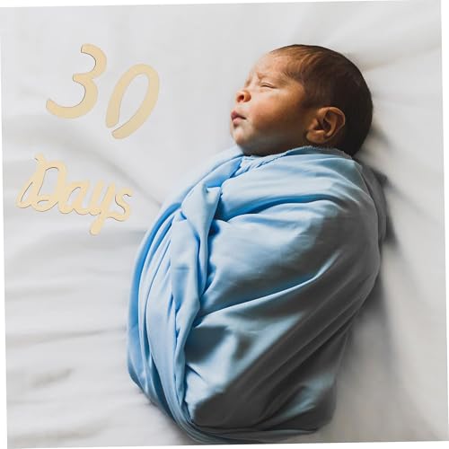 Cliths Wooden Monthly Milestone Cards Newborn Photo Props for Baby Growth Shower, Birth Celebrations Keepsake Monthly Growth Marker Signs Baby Milestone Cards Wooden - Image 5