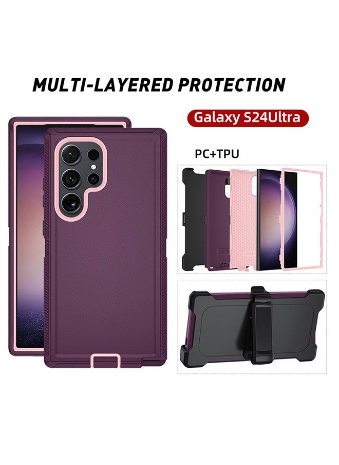 X-level Samsung Galaxy S24 Ultra Case Cover Shockproof Camera Len Protection Anti-scratch Comfortable Touch Feel Tough Armor Hand Free Kickstand Holder Back Cover Phone Shell Accessories Protector  - Image 3