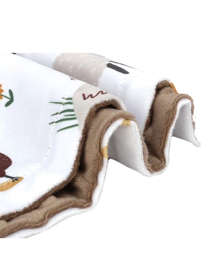 Assperdisc بطانية أطفال 30x40 بوصة، تصميم حيوانات المزرعة الناعمة مع خلفية منقطّة مزدوجة، بطانية للأطفال غير محددة الجنس للمواليد الجدد، سرير الأطفال وعربة الأطفال - Image 4