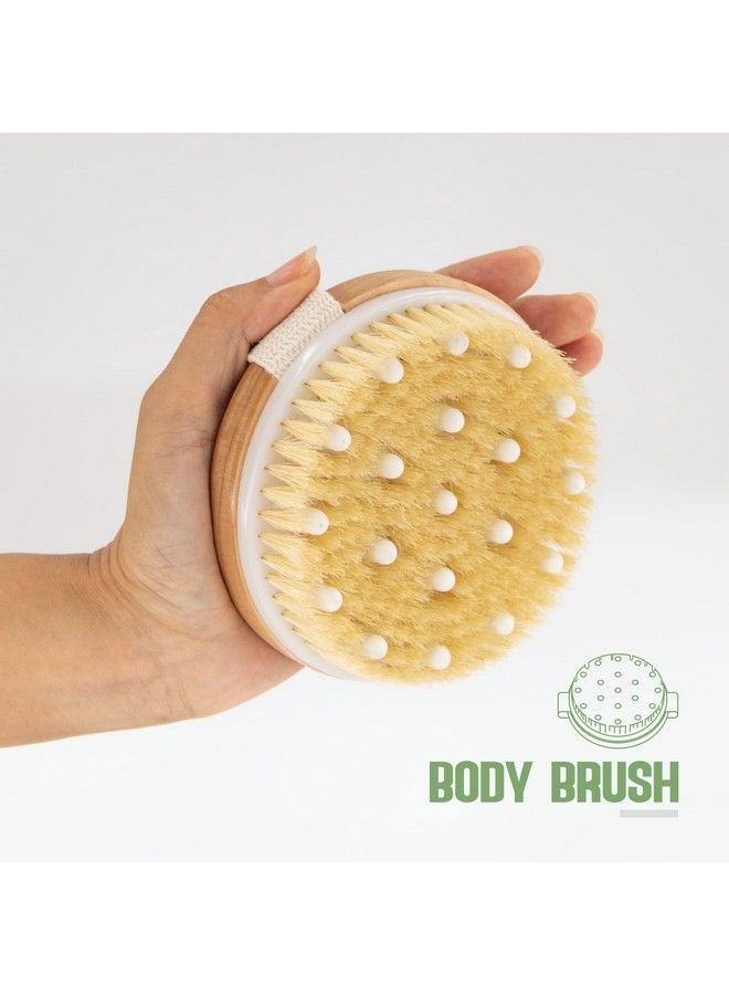 AIFEIVICO Wood Therapy Massage Tools With Dry Brush 2 Kit For Anti Cellulite Lymphatic Drainage Dry Brushing Body Brush Lymphatic Massage Paddle For Maderotherapy Gua Sha (Type2) - Image 4