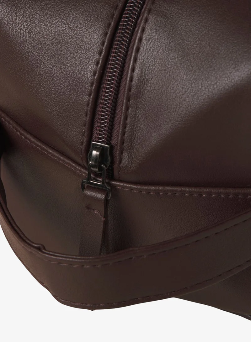 JACK & JONES Brown Stone Tatum Toiletry Bag for Men | Best Price UAE