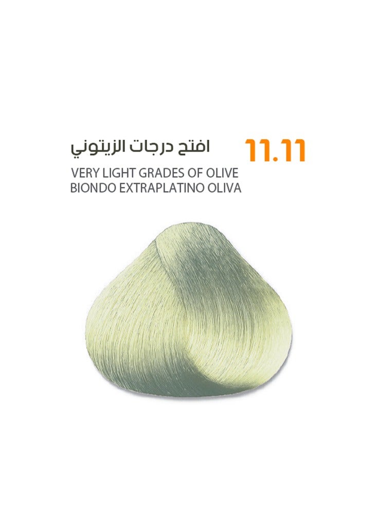 SAVOO Hair Color Cream #11.11 Very Light Grades of Olive – Cool-Toned Permanent Hair Dye with Oil Plex & Plant Extracts | 100ml | Ultra-Light Ash Olive Blonde for Brass Control & Grey Coverage - Image 1