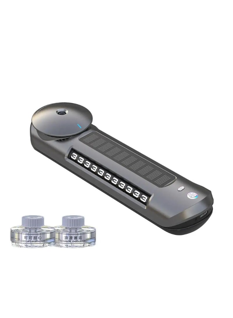 Generic Multifunctional RGB Music Pickup Car Perfume USB Rechargeable Smell Parking Phone License Cool Plate  - Image 1