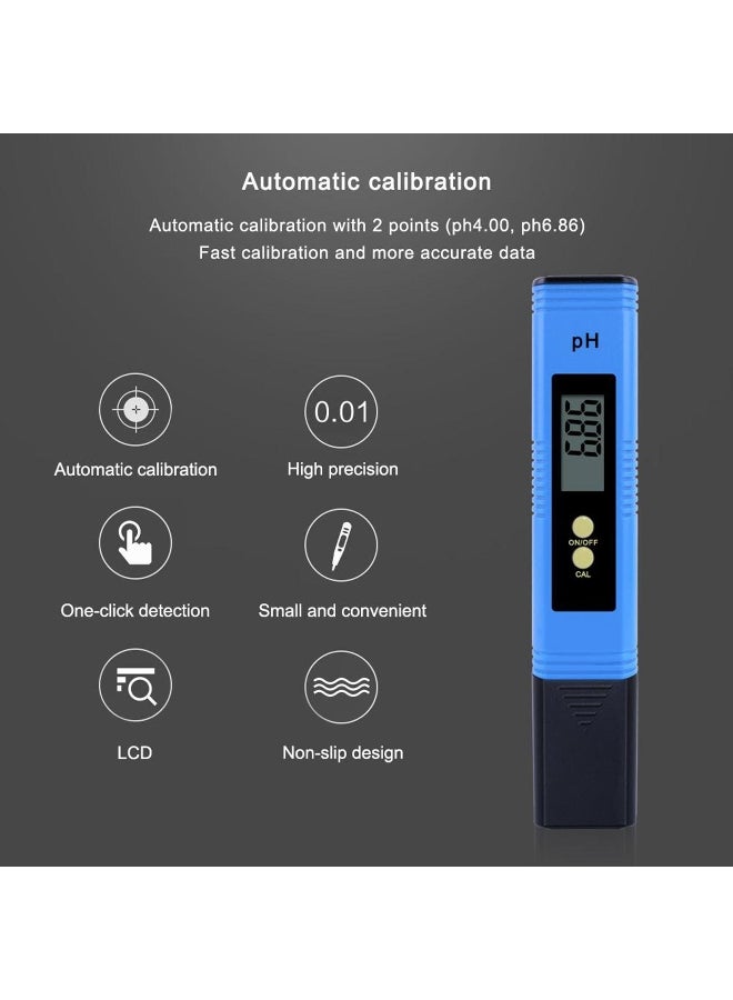 Electric pH Tester Meter Digital LCD Pen Aquarium Tank Hydroponics PH02