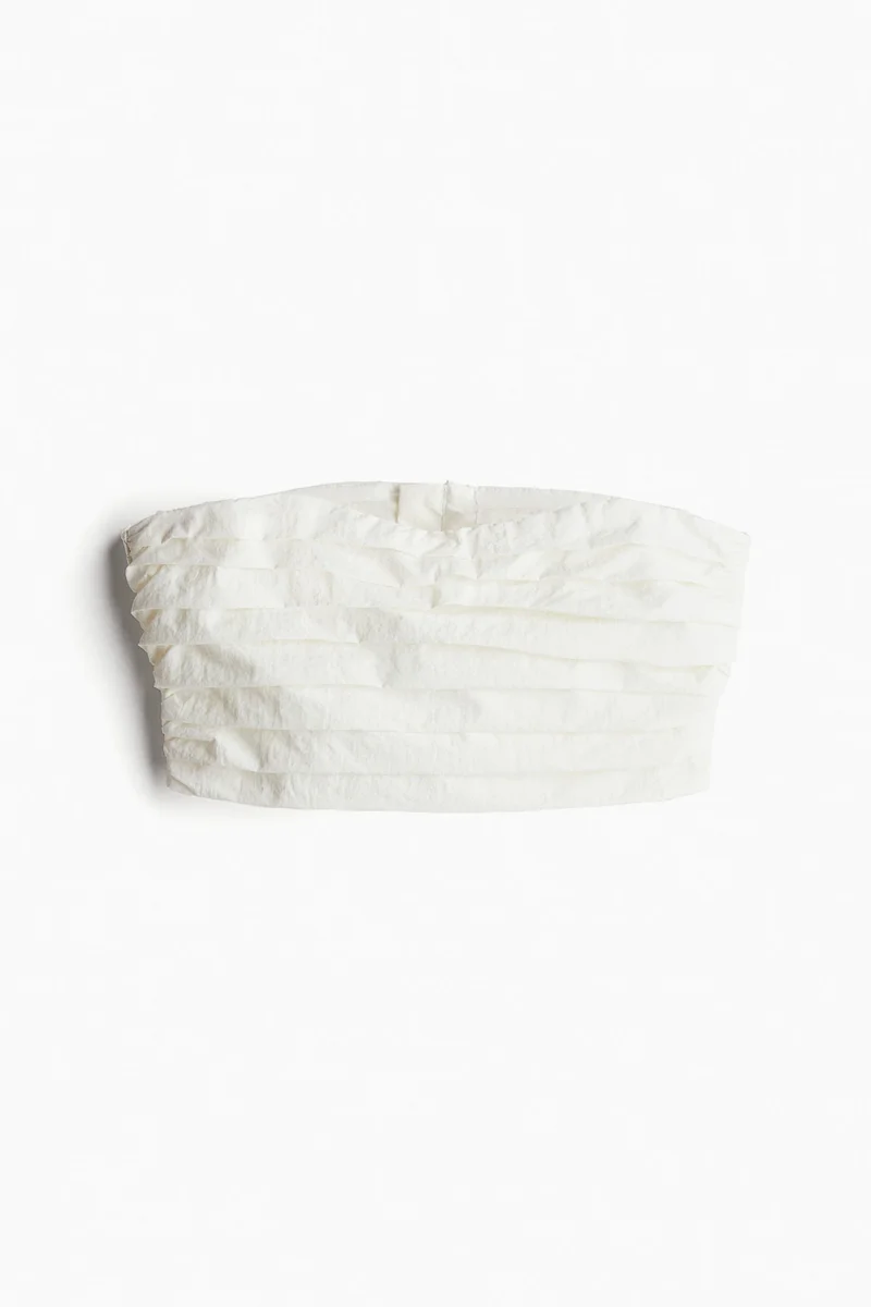 H&M Pleated Bandeau Crop Top