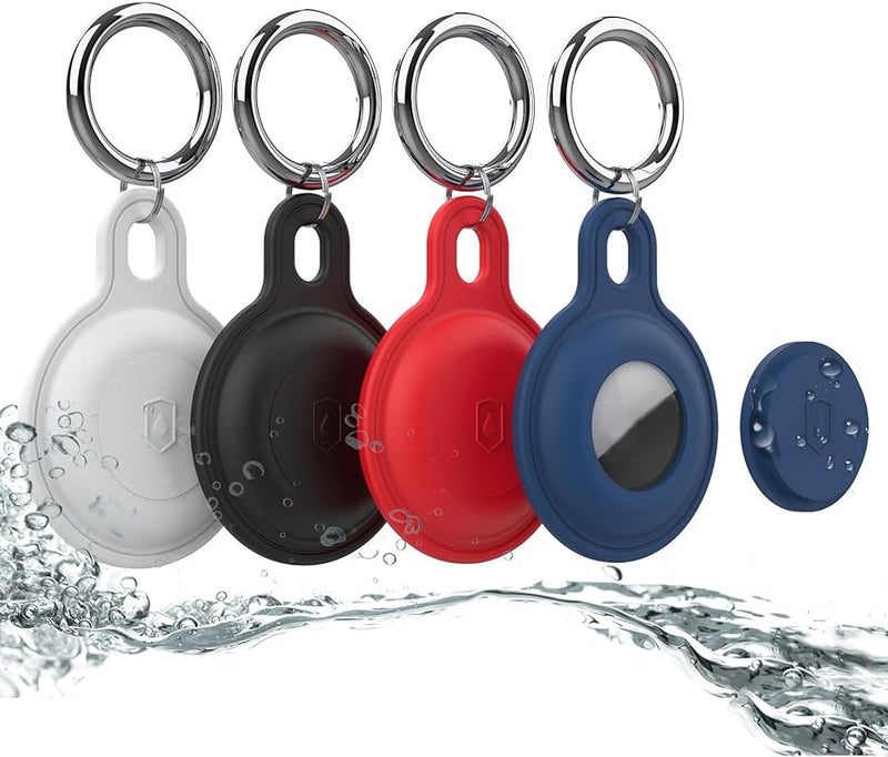 Silicone Protective Case for Apple AirTag with Keychain Anti Scratch Holder - Image 4