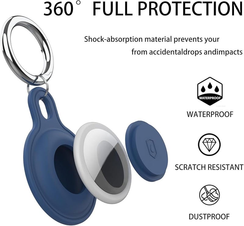 Silicone Protective Case for Apple AirTag with Keychain Anti Scratch Holder - Image 5