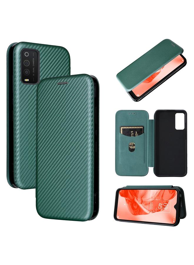 erorex Case For TCL 205 Carbon Fiber Texture Horizontal Flip Leather Phone Case - Image 1