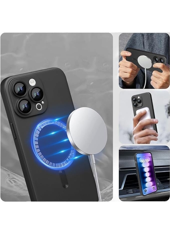 JAJEEK iPhone 15 Pro Max Case Cover Compatible with MagSafe Camera Lens Protection Scratch-Resistant Magnetic Phone Cover for iPhone 15 Pro Max 6.7-Inch - Image 4