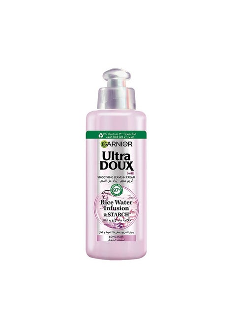 Ultra Doux Smoothing  Leave-In Cream with Rice Water & Starch Extract - 200 ml