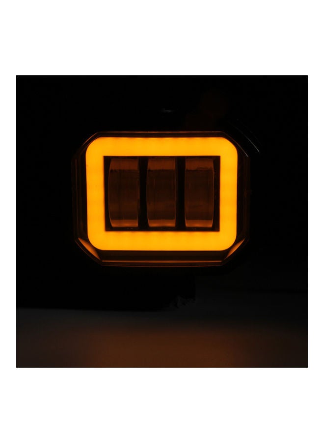Loquat 2-Piece Waterproof Square LED Angel Eye Fog Light - Image 2