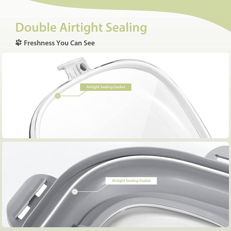 VBM Gray Rice Food Storage Containers Collapsible 20 to 50 Lbs Large Sealed Grain Container Storage Airtight Dispenser Bin with Rolling Wheel and Locking Lid 1 - Image 3