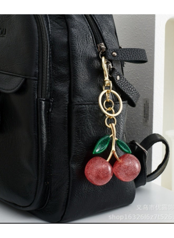 ميدالية أنيقة على شكل كرز فاكهي، بتصميم راقٍ ومميز — مثالية للزينة اليومية ولمسة عصرية لأكسسوارات الخروج! - Image 2