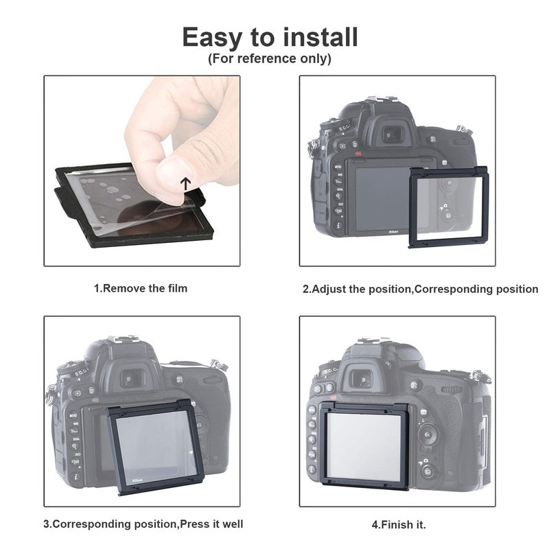 STSEETOP Screen Protector for Nikon D500 with Clip-On Frame - Shatterproof Snap Installation, No Adhesive or Bubbles, Anti-Scratch Edge Protection - Image 3