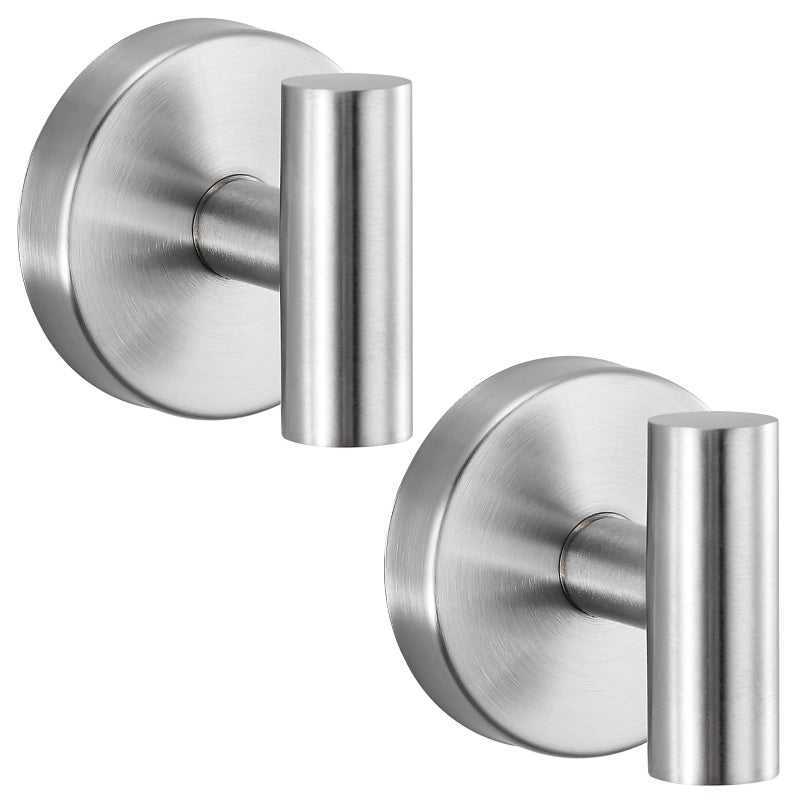 warlve Suction Cup Hooks No Drill Stainless Steel Shower Hooks Towel Hook Robe Hook Heavy Duty on Smooth and Non-Porous Surfaces in Bathrooms Kitchen Bedroom (2, Brushed Nickel) - Image 1