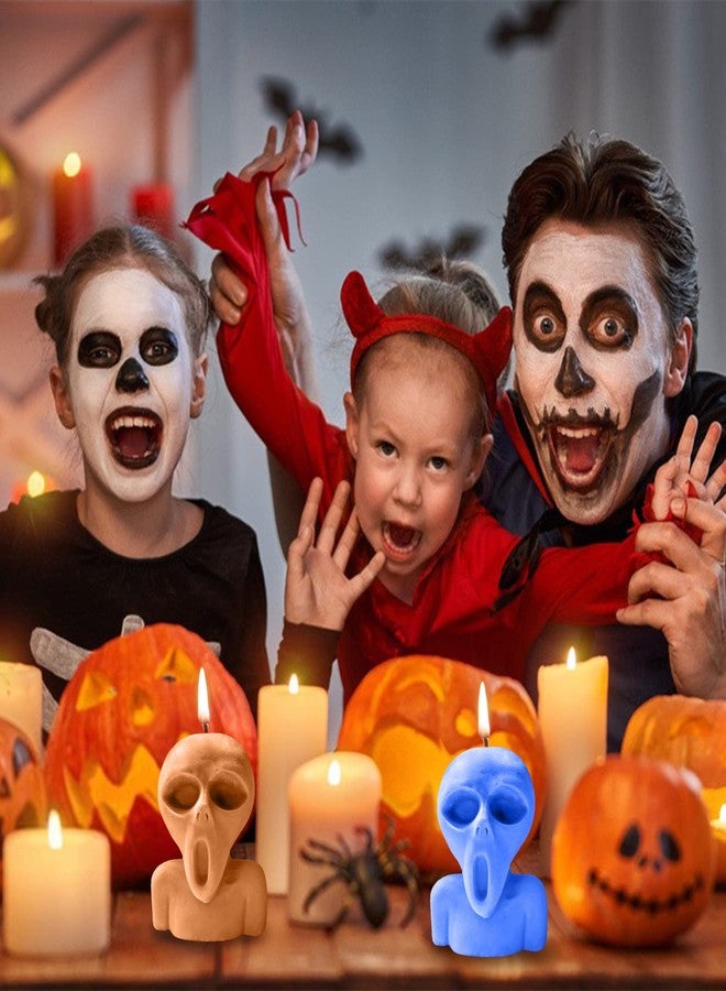 ZAKVOOR Scream Ghost Candle Mold Halloween Resin Casting Silicone Mold for DIY Aromatherapy Candles Wax Plaster Polymer Clay Decoration - Image 4