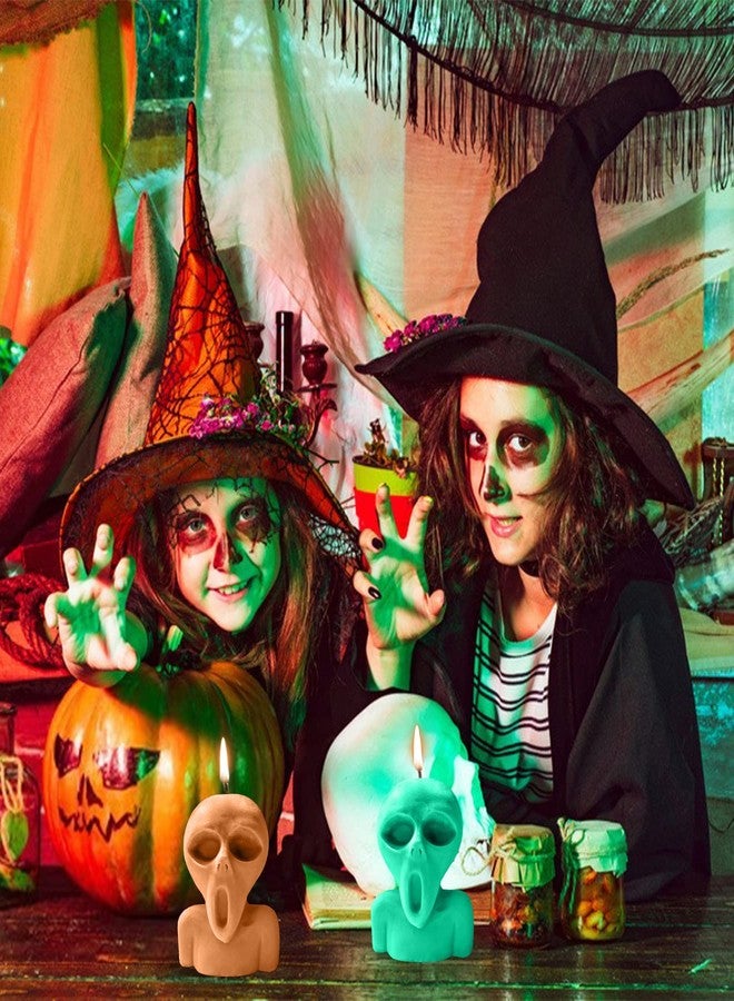 ZAKVOOR Scream Ghost Candle Mold Halloween Resin Casting Silicone Mold for DIY Aromatherapy Candles Wax Plaster Polymer Clay Decoration - Image 5