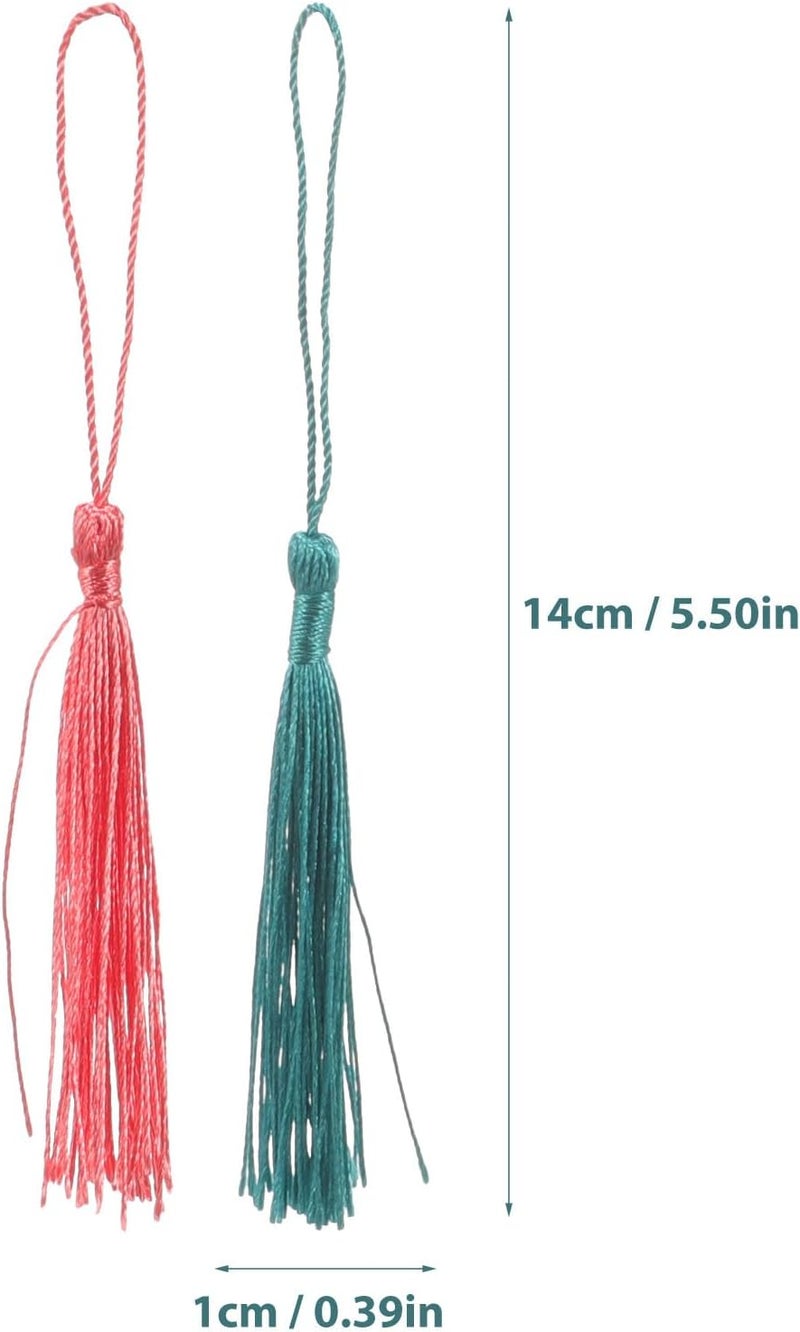 ABOOFAN 120pcs Mini Tassel Pendant Set for DIY Crafting and Bookmark Decoration, Delicate Fan Tassels for Spring Festival and Home Hanging Ornament Accessories - Image 2