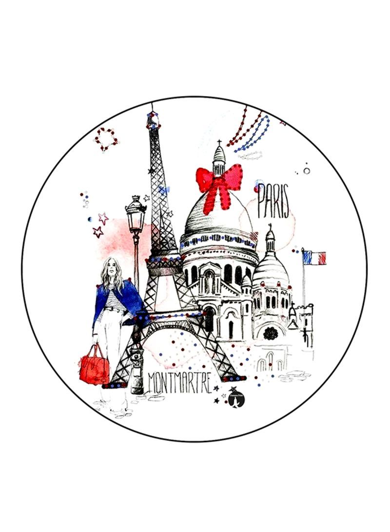 RKN Paris Printed Mouse Pad Round  Multicolour