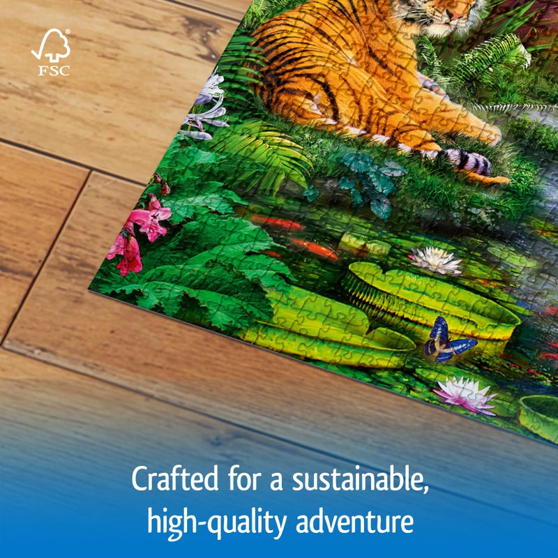Wonder Forge Tiger Family 1000 Piece Jigsaw Puzzle For Adults | Unique  Perfectly-Fitting Pieces | Fun  Vibrant Imagery |   Exclusive - Image 4