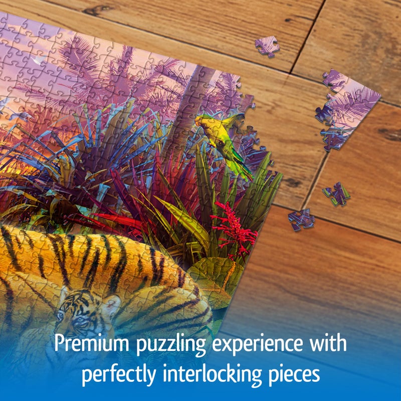 Wonder Forge Tiger Family 1000 Piece Jigsaw Puzzle For Adults | Unique  Perfectly-Fitting Pieces | Fun  Vibrant Imagery |   Exclusive - Image 5