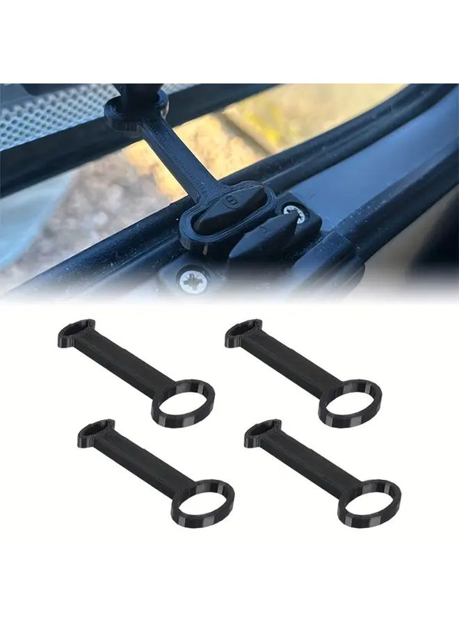 2pcs RV Camper Window Ventilation Frame With Lock Adjustable Brackets Black - Image 4