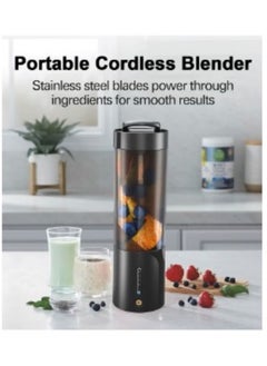 Generic Portable Blender, Cordless Blender for Shakes and Smoothies with 16 Oz Cup and Leakproof Lid, Durable Stainless Steel Blades for Powerful Blending Performance, Magnetic Rechargeable, Black  - Image 4