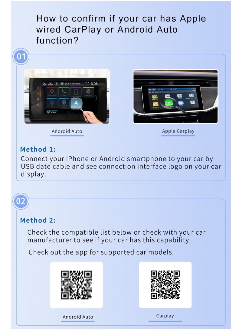 XUDA NEW Wireless CarPlay Android Auto Wireless Adapter Smart Mini Box Plug And Play WiFi Fast Connect Universal