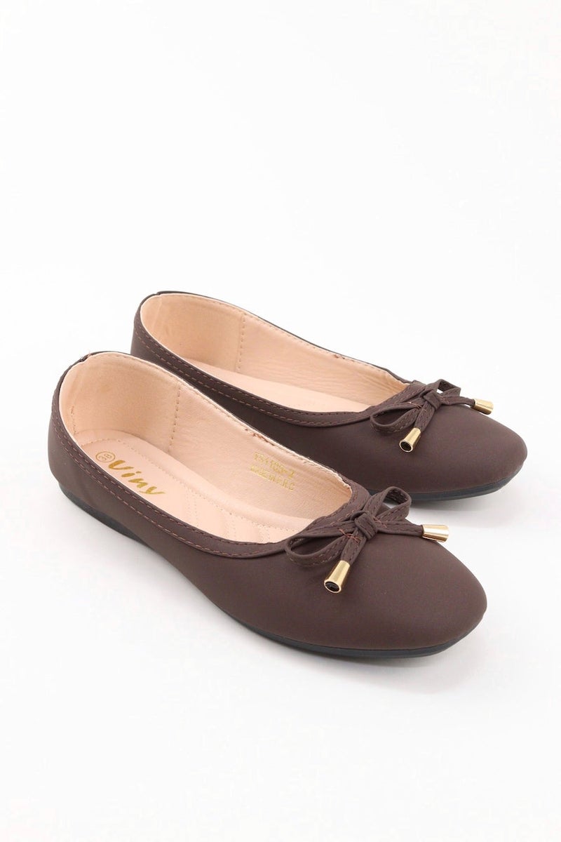 VINY Women's Cushioned Ballet Flats – Comfortable Slip-On Ballerina Shoes, Lightweight Casual Flat Shoes, Soft Walking & Office Footwear for Everyday Wear - Image 2