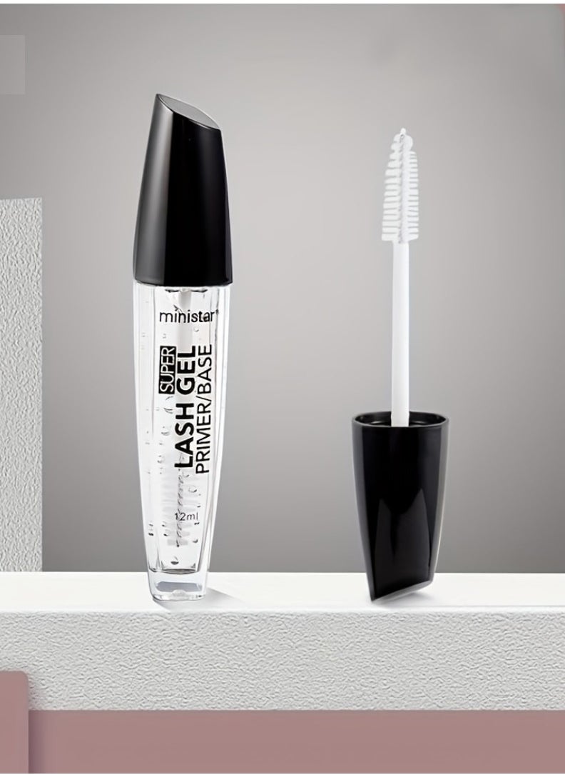 Ministar Lash Gel Primer Base Volume Booster Lash Primer Mascara Strengthening and Conditioning White Mascara Formula  Separates Eyelashes and Sets Eyebrow Lash and Brow Gel Mascara Eye Makeup  - Image 2