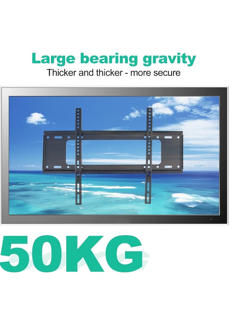 فكسر حامل حائط للتلفزيون/الكمبيوتر من FIXER، مقاس 40-80 بوصة LED، LCD، 4K مع ملحقات التثبيت (أسود) - Image 5