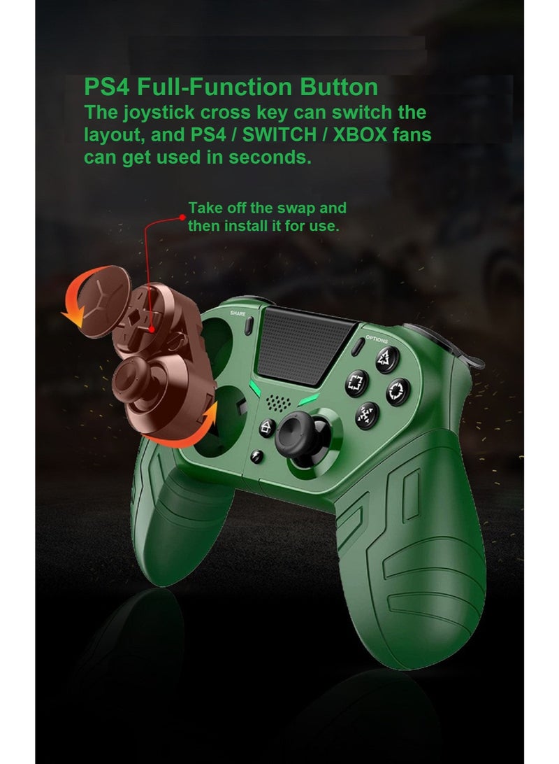 general Classic Gamepad Elite Gaming Controller Multi-platform for PC/PS4/PS3/iOS/Android/Phone with Adjustable Joystick, High-Accuracy Six-Axis Gyroscope, Mapping Macro, Anti-Slip and Anti-Sweat Diamond-Shaped Adhesive Tape, ALPS Rocker, Asymmetric 3D Vibration Motor, 1000mAh Battery - Image 5