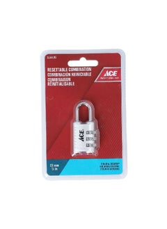 ACE Resettable Combination Padlock Silver 23 mm 5644687 